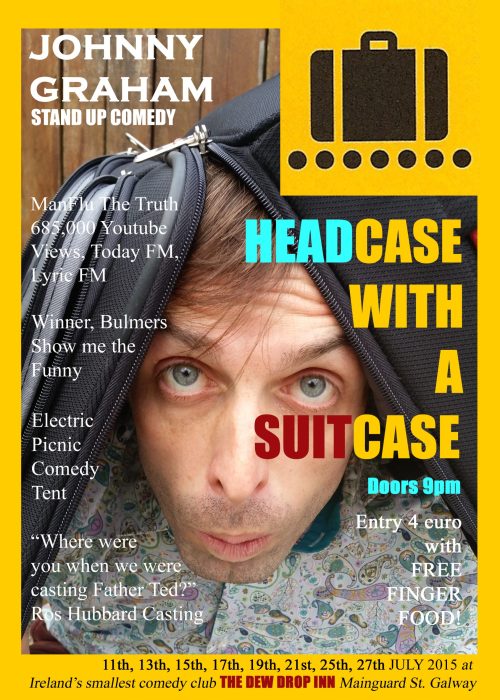 Headcase with a suitcase poster A4